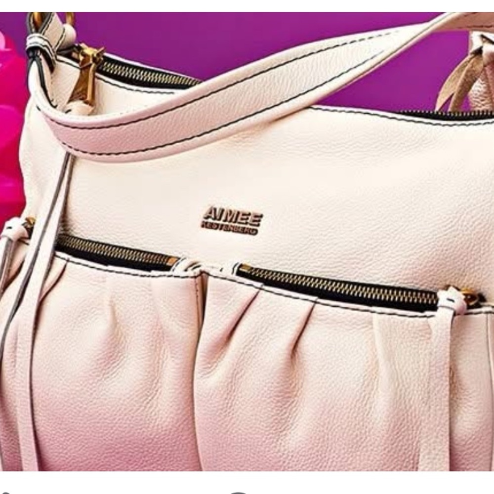 Aimee Kestenberg Pink Leather Dallas Hobo Bag